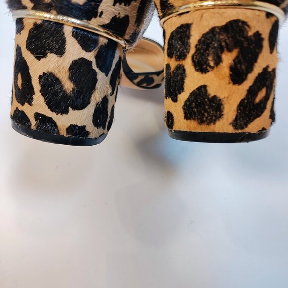 Cole Haan Women's 7 1/2B Leopard Chunky Heel Shoes - Picture 11 of 15